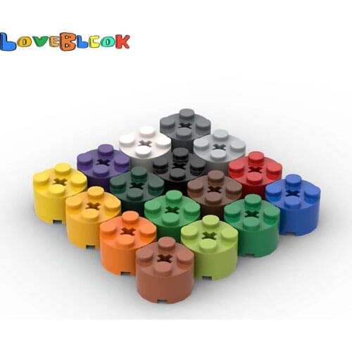 Brick 2X2 Round Building Blocks Assembles MOC Parts DIY Toys Gift Creative Educational 3941/6143 For Kids 10pcs/Lot