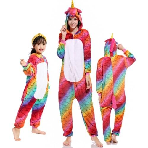 Unicorn Onesies Costume Tianma Women Pajamas Animal Cosplay Sleepwear Pyjamas Adults Kids Christmas Halloween Pijama Onesieshow