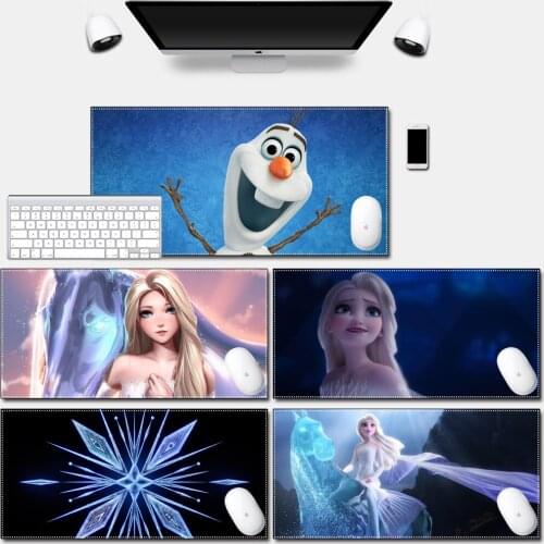 Computer Mousepad Play Mat with Locking Edge High Quality Durable Frozen Elsa Anna