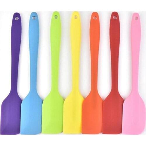 Kitchen Silicone Cream Butter Cake Spatula Mixing Batter Scraper Brush Butter Mixer Cake Brushes Baking Tool