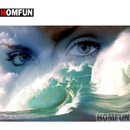 HOMFUN Full Square/Round Drill 5D DIY Diamond Painting "Character eyes" Embroidery Cross Stitch 5D Home Decor Gift A13850