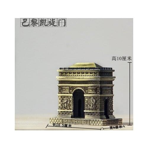 Wholesale High Quality Fashion Metal Model Paris Triumphal Arch Zinc Alloy Home Bar Decoration Business Gift
