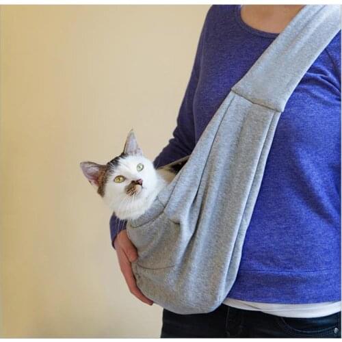 Outdoor Pet Dog Carrier Bag Comfortable cotton One-shoulder Pet backpack Diagonal bag Breathable Puppy Front Single Bag