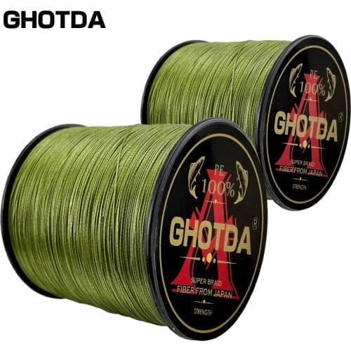 GHOTDA Braid Fishing line 300M 4 Strands Multifilament Fishing Wire Carp Fishing 10-80lb