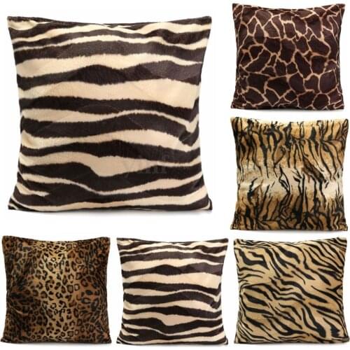 Animal Print Pillow Case Leopard Zebra Sofa Car Cushion Cover Bed Decor Bath Pillows for home bedroom room office coffee shop
