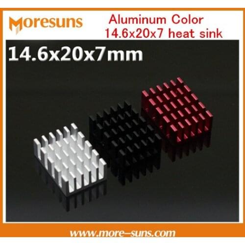 Fast Free Ship 50pcs/lot Aluminum Color 14.6*20*7mm Cooler high quality aluminum alloy heat sink router memory heat sink