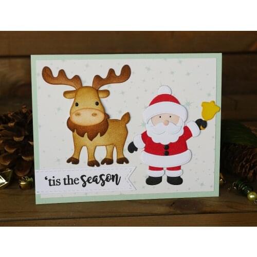 Mmao Crafts Metal Steel Cutting Dies New design christmas deer Stencil For DIY Scrapbooking Paper/photo Cards Embossing Dies