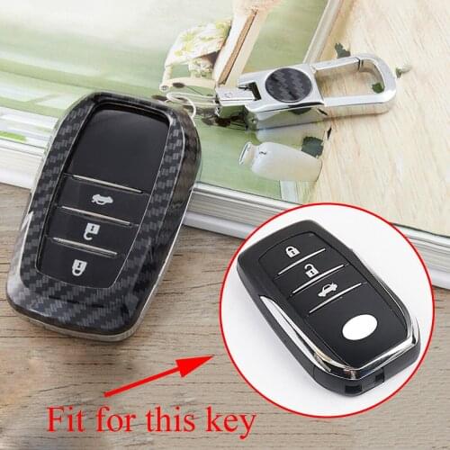 Smart 2/3 Buttons Key Holder Shell Fob Bag Case Cover Accessories Fit For Toyota Corolla Camry RAV4 Highlander Prado Alphard