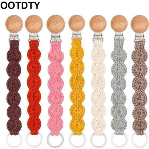 Handmade Pacifier Clips Chain Dummy Clip Pacifier Holder Clasps Nipple Soother Chain For Infant Baby Feeding