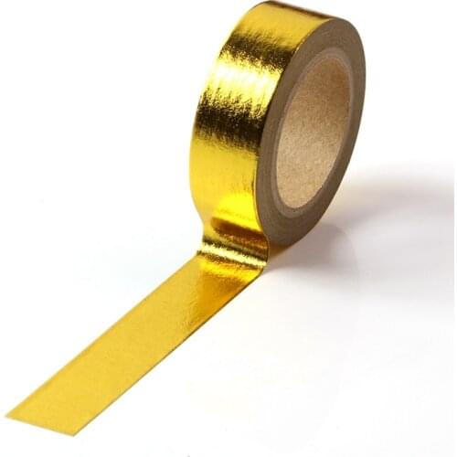 High quality 10pcs/lot Gold Solid Color Foil Washi Tapes DIY Decor Scrapbook Planner Adhesive Masking Tapes Kawaii Stationery
