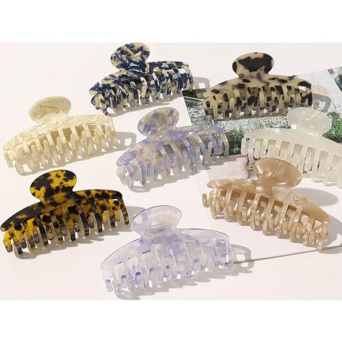 High Quality Acetate Leopard Hair Claws Large Barrette Crab Claw Clip Bath Clip Ponytail Clip For Women Girls Hair Accessories