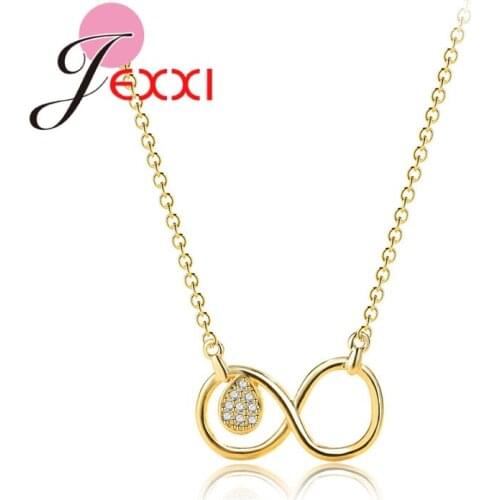 Special Romantic Gifts For Girlfriend Love 925 Sterling Silver Pendant Necklace High Quality 24K Gold Women Collar