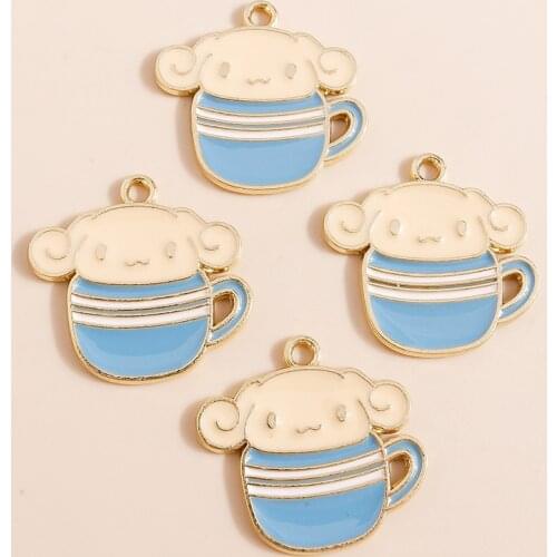 10pcs 23*23mm Kawaii Cup Baby Charms for Jewelry Making Necklaces Earrings Pendants DIY Supplies Craft Accessories
