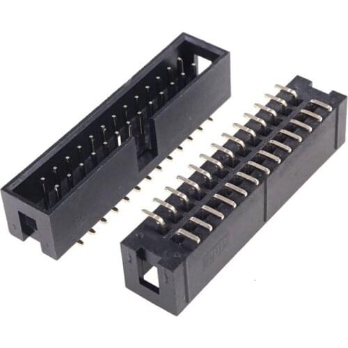 100 Pcs SMT 2.54mm 2x13 Pin 26 P shrouded Box header IDC Socket straight Male 2 rows 2.54 SMD PCB reflow solder