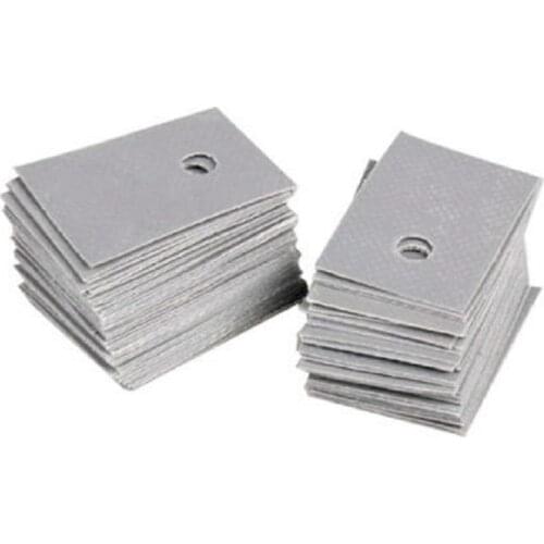 100PCS TO-220 Insulation Pads Silicone Heatsink Shim for Laptop GPU CPU