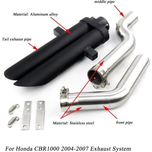 2004 2005 2006 2007 Silp On for Honda cbr1000/cbr1000rr Motorcycle Full Set Connecting Pipe Silencer System