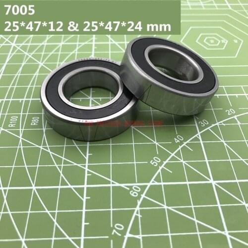 2019 Hot Sale High Quality 1 Pair 7005 7005c 2rz P4 Dt 25*47*12 25*47*24 Mm Sealed Angular Contact Bearings Speed Spindle Cnc