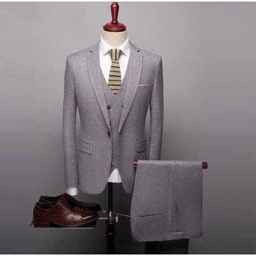 2021 New Jacket Men Single Breasted Woolen Suits Mens Slim Fit Business Wedding Suit Men Classic Suits Full Size M-4XL