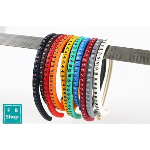 500PCS EC-3 Size 6 sqmm Colored Cable Wire Marker 0 to 9 For Cable