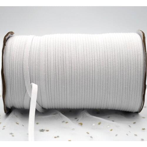 6mm White Hollow Pattern High Elastic Elastic Band Rubber Braided Ribbon DIY Hand Sewing Clothing Home Textile Accessorie 5meter