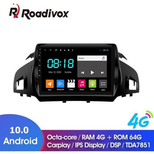 9" Android 10.0 Car Radio GPS Multimedia Player For Ford Kuga Escape C-max 2013 2 Din Autoradio Auto Audio Car Stereo Navigation