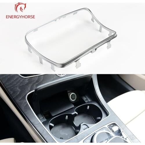 Car Water Cup Holder Strip Plating Ashtray Trim Ring For Mercedes benz C Class W205 GLC W253 2056830900