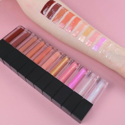 Lip Gloss Wholesale Natural Vegan Lip Makeup 63 Colors Pigment Nude Clear Lipgloss Private Label Cosmetics Liquid lipstick