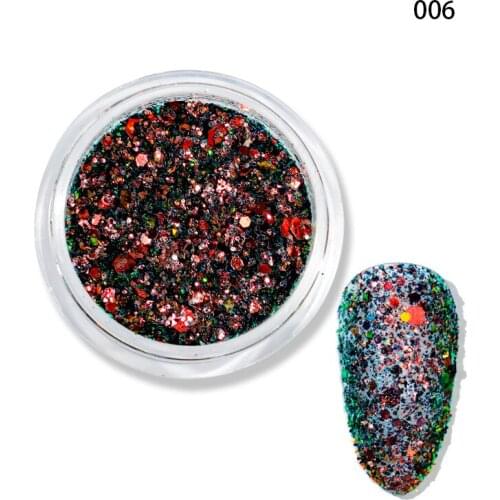 1 Box Nail Art Glitter Holographic Glitter for Nail Decorations Mix Laser Hexagon Shape Sparkly 3D Nail Sequins for Nail Art