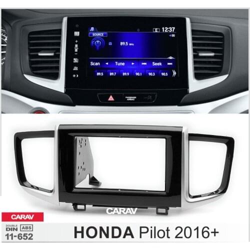 CARAV 11-652 Car Radio Fascia Panel for HONDA Pilot 2016+Stereo Fascia Dash CD Trim Installation Kit