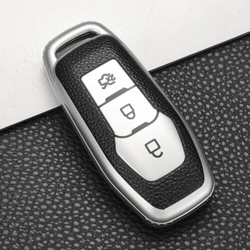 Car Key Case Cover for Ford Focus 3 4 ST Mondeo 5 MK5 Mustang F-150 Explorer Edge Fiesta Kuga MK3 4 Smart Remote Key Chain