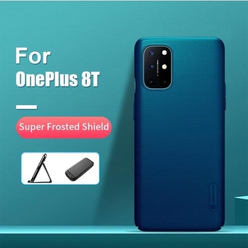 For OnePlus 8T case 6.55'' with Phone Stand Holder NILLKIN Frosted PC Matte hard back cover for One Plus 8T case OnePlus 8T Pro