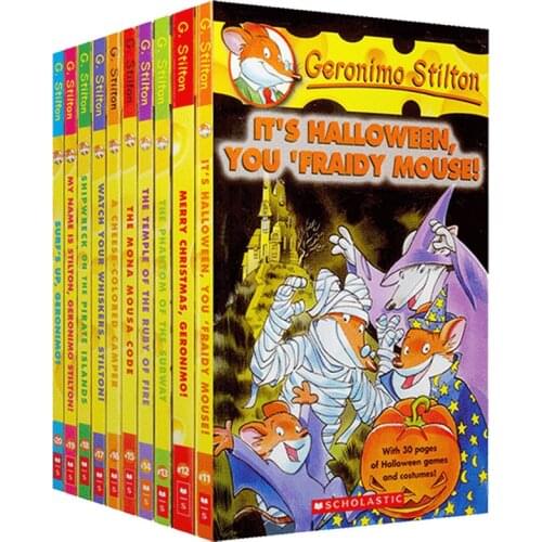 10 Books Geronimo Stilton 11-20 English Kids Children Color Picture Adventure Novel Manga Comic Story Chapter Book Age 5 and up