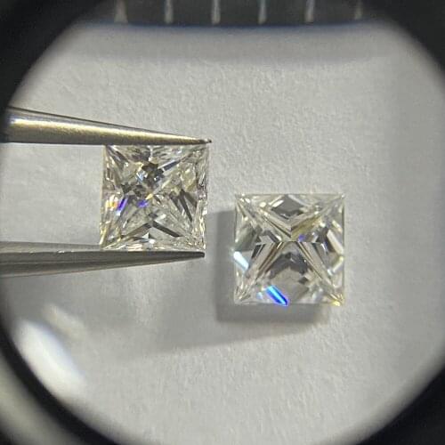 1 Carat 5.5x5.5mm Square Princess Cut Moissnaite Gemstone Lab Grown Diamond Stone On Sale