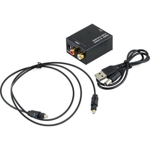 Coaxial RCA Toslink Signal To Analog Audio Converter RCA Digital to Analog Audio Adapter Optical Amplifier Decoder Optical Fiber