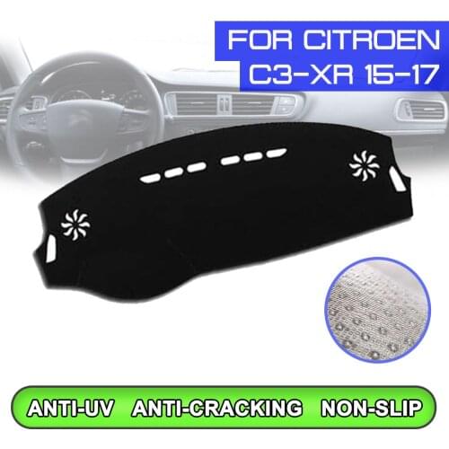 Car Dashboard Mat Anti-dirty Non-slip Dash Cover Mat UV Protection Shade for Citroen C3-XR 2015 2016 2017