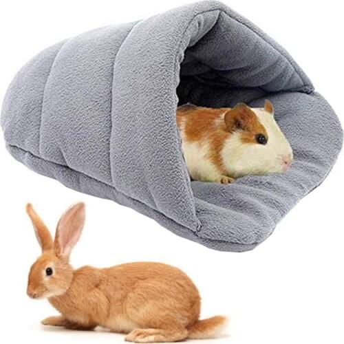 Soft Warm Guinea Pig Bed Rabbit Bed Hamster Bed Sleeping Bag Small Pet Nest Cozy Hideout Cushion for Chinchilla Hedgehog Ferret