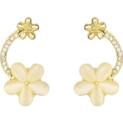 New Jewelry Petal Design Trendy Fashion Womens Earrings Kolczyki Aretes De Mujer