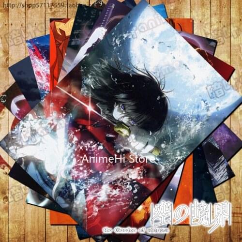 10 pcs/set Anime Kara no Kyoukai posters Ryougi Shiki kokutou mikiya Aozaki Touko wall pictures for Colletion 42x29CM Stickers