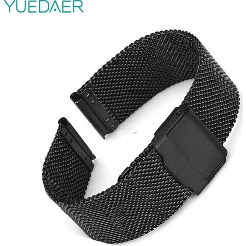 YUEDAER Stainless steel watchband 20mm 22mm For Huami Amazfit Bip Lite Stratos 3 2/Pace/GTS watch Band For Huawei Watch GT 2 GT2