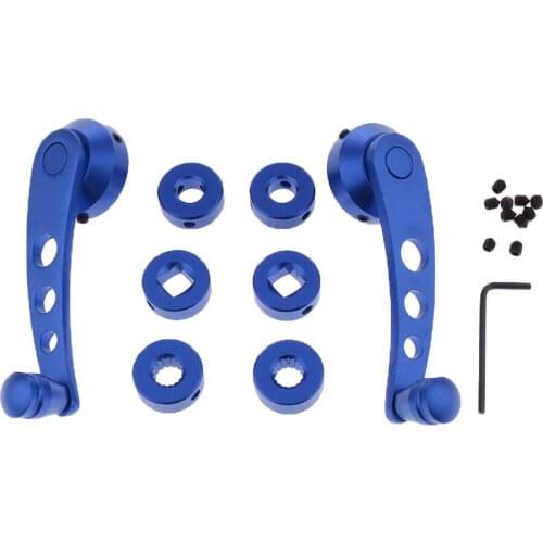 2Pcs Car Window Winder Glass Crank Handle Aluminium Knobs Metal Universal