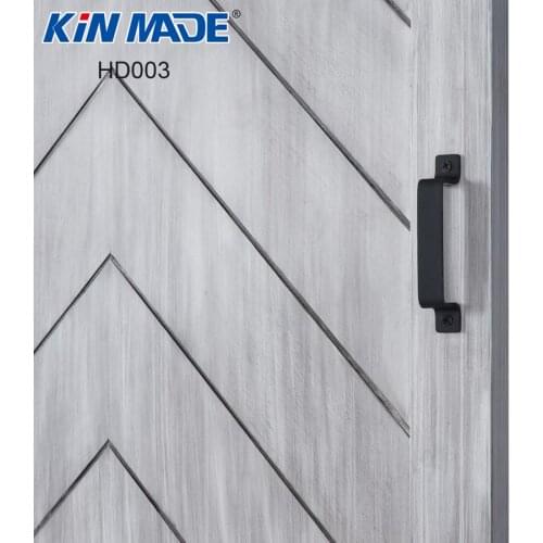 Kinmade Traditional Rustic Black Sliding Barn Door Handle Pull Heavy Duty Carbon Steel
