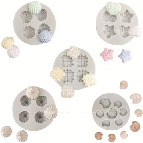 Handmade DIY Cream Flower Baking Mold Danish Cookie Series Dessert Biscuits Porous Whirlwind Chocolate Mold Baking Accessories