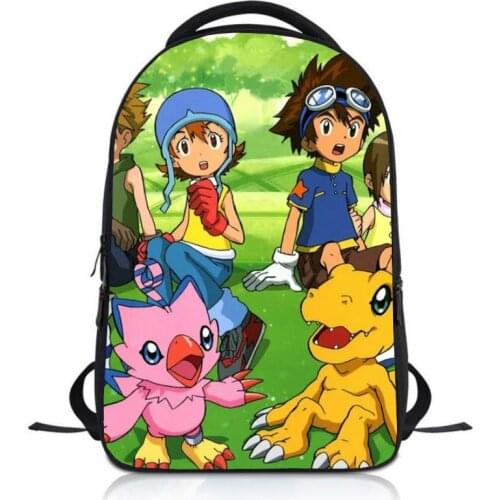 Anime Digimon Adventure Students Backpack School Bag Children Cartoon Knapsack Boys Girls Rucksack Kids Bookbag Satchel