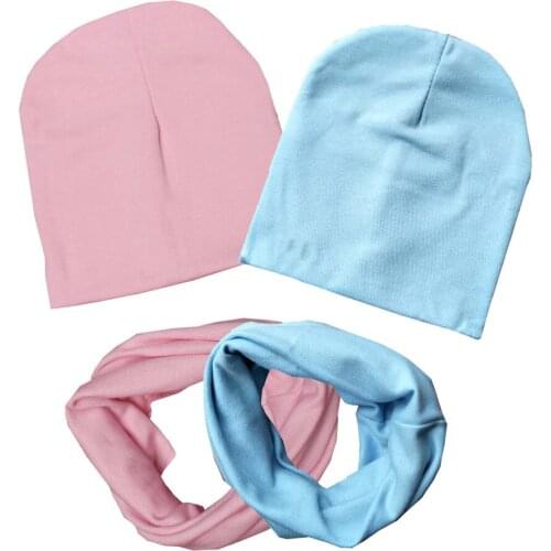 Baby Street Dance Hip Hop Hat Cotton Spring Autumn Toddler Hat Scarf for Boys Girls Cap Winter Warm Solid Color Children Hat