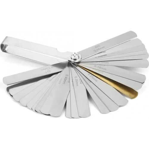 32 Blades Feeler Gauge Stainless Steel Metric Imperial 0.04-0.88mm Measurement Tool