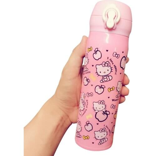 Cute Hellow Kity Thermos Cup Thermo Mug Stainless Steel Thermos Bottle Insulated Water Bottle Vacuum Flask Thermal Tumbler