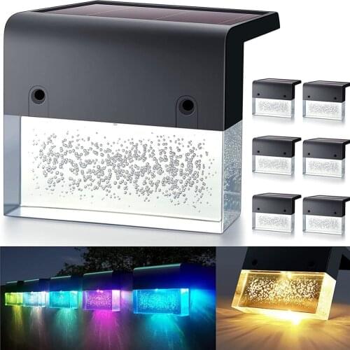 LED Solar Light Outdoor Solar Lamp Waterproof Garden Fence Light Decoration For Patio Yard Stairs Step Deck Light Street Lamp