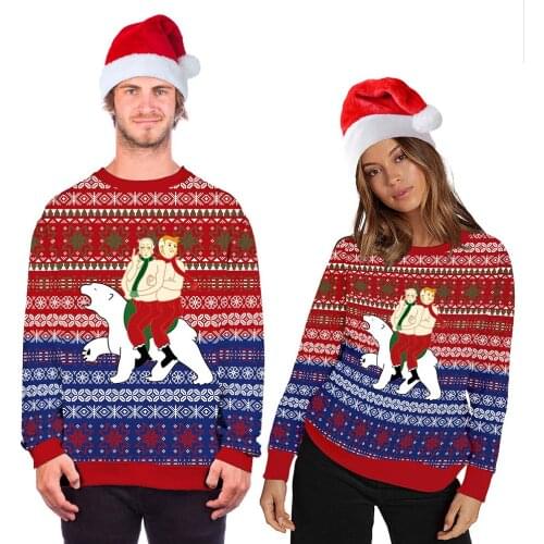 Ugly Christmas Sweater 3D Funny Pullover Sweaters Jumpers Tops For Xmas Holiday Party Men Women Unisex Autumn Winter Sweatshirts