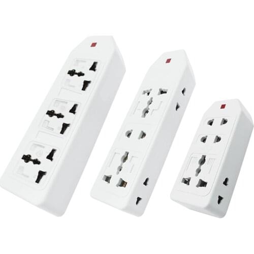 Universal Power Strip10A 250V Multiple AC Outlet Socket Without Line Rewireable Assembly Power Cord Extension Socket 10A 250V