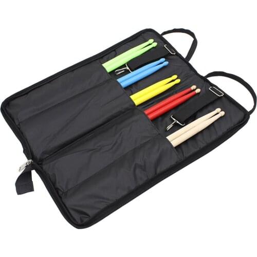 Waterproof Thicken Padded Oxford Drum Sticks Gig Bag Handy Strap Gripped Handle Pocket Drumstick Bag Storage Case Accessories